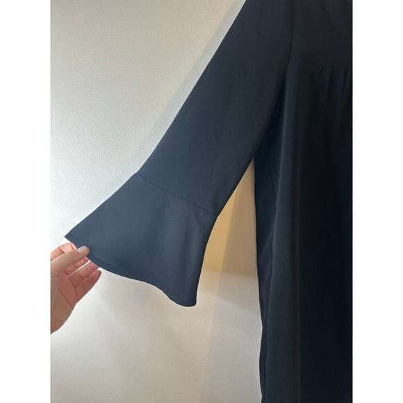 Madewell Womens Flutter Sleeve Black Capsule LBD Career Chic Corpcore Size Small - Picture 5 of 9